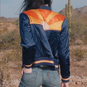 satin bomber jacket only been worn once